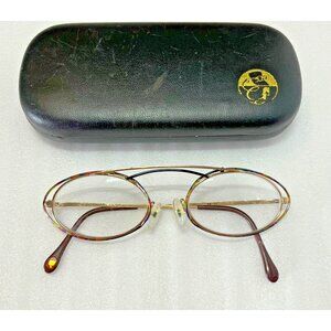 Vintage Casanova Italy Oval Eyeglasses C 05 48/20 LC-22 Colorful & Gold Frame